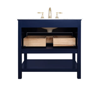 Metropolis Bathroom Vanity Set in Blue