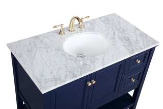 Metropolis Bathroom Vanity Set in Blue