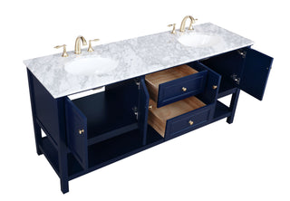 Metropolis Bathroom Vanity Set in Blue