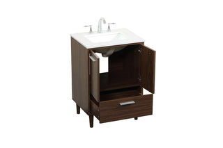 Baldwin Vanity Sink Set in Walnut