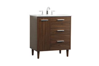Baldwin Vanity Sink Set in Walnut