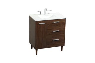 Baldwin Vanity Sink Set in Walnut