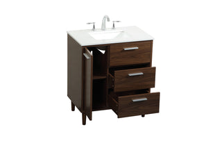 Baldwin Vanity Sink Set in Walnut
