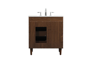 Baldwin Vanity Sink Set in Walnut