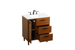 Baldwin Vanity Sink Set in Teak