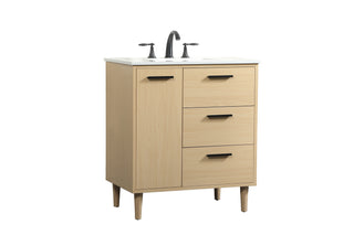 Baldwin Vanity Sink Set in Maple
