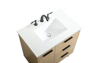 Baldwin Vanity Sink Set in Maple