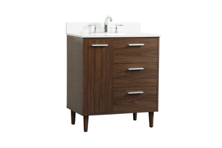 Baldwin Vanity Sink Set in Walnut