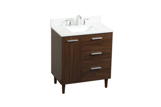 Baldwin Vanity Sink Set in Walnut