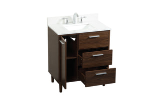 Baldwin Vanity Sink Set in Walnut