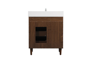 Baldwin Vanity Sink Set in Walnut