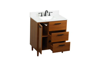 Baldwin Vanity Sink Set in Teak