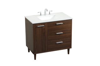 Baldwin Vanity Sink Set in Walnut
