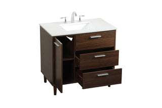 Baldwin Vanity Sink Set in Walnut