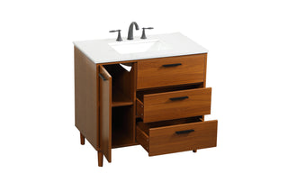 Baldwin Vanity Sink Set in Teak