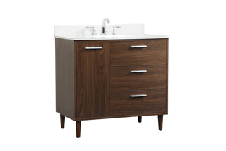 Baldwin Vanity Sink Set in Walnut