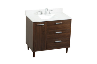 Baldwin Vanity Sink Set in Walnut
