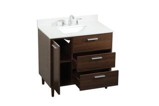 Baldwin Vanity Sink Set in Walnut