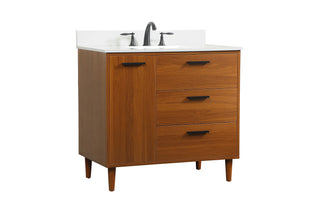 Baldwin Vanity Sink Set in Teak