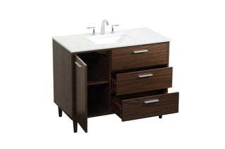 Baldwin Vanity Sink Set in Walnut