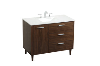 Baldwin Vanity Sink Set in Walnut