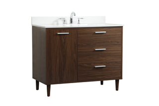 Baldwin Vanity Sink Set in Walnut