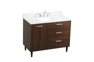 Baldwin Vanity Sink Set in Walnut