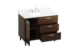 Baldwin Vanity Sink Set in Walnut