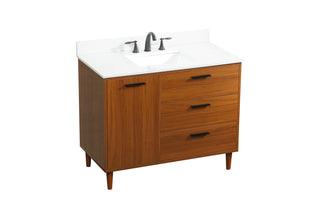 Baldwin Vanity Sink Set in Teak