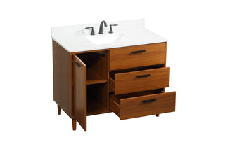 Baldwin Vanity Sink Set in Teak
