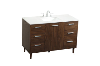 Baldwin Vanity Sink Set in Walnut