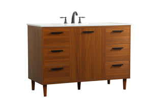 Baldwin Vanity Sink Set in Teak