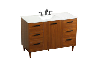 Baldwin Vanity Sink Set in Teak