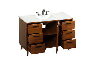 Baldwin Vanity Sink Set in Teak