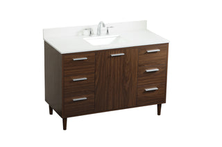 Baldwin Vanity Sink Set in Walnut