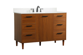 Baldwin Vanity Sink Set in Teak
