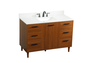 Baldwin Vanity Sink Set in Teak