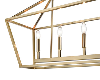 Corona Five Light Pendant in Modern Gold