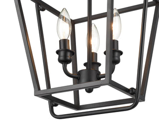 Three Light Pendant in Matte Black