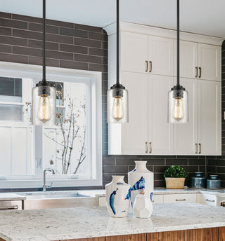 Moven One Light Mini Pendant in Matte Black