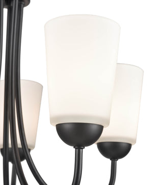 Ivey Lake Five Light Chandelier in Matte Black