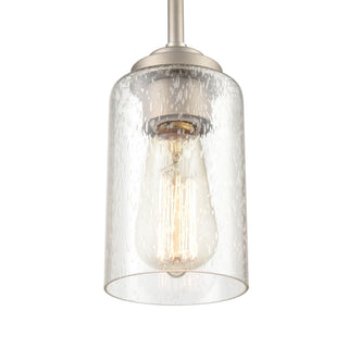 Moven One Light Mini Pendant in Satin Nickel