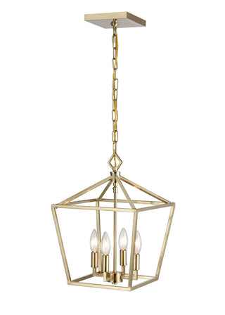 Corona Four Light Pendant in Modern Gold