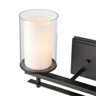 Huderson Two Light Wall Sconce in Matte Black