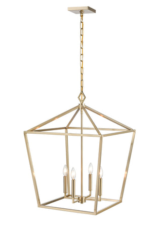 Corona Four Light Pendant in Modern Gold