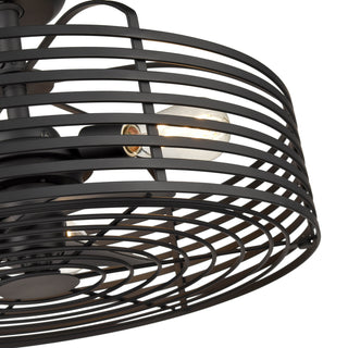 Three Light Fandelier in Matte Black