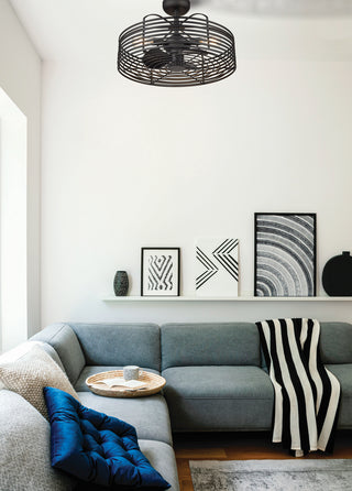 Three Light Fandelier in Matte Black