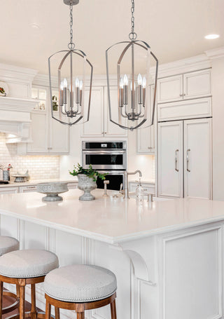 Ivey Lake Five Light Chandelier in Satin Nickel