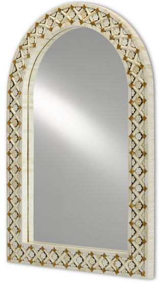 Ellaria Mirror in Natural/Brass