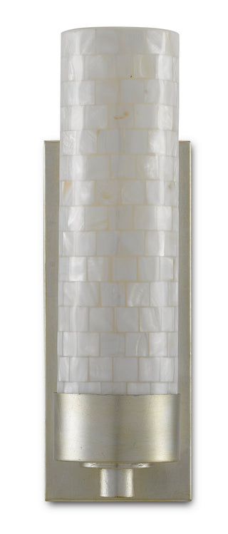 Abadan One Light Wall Sconce in Natural/Silver Leaf